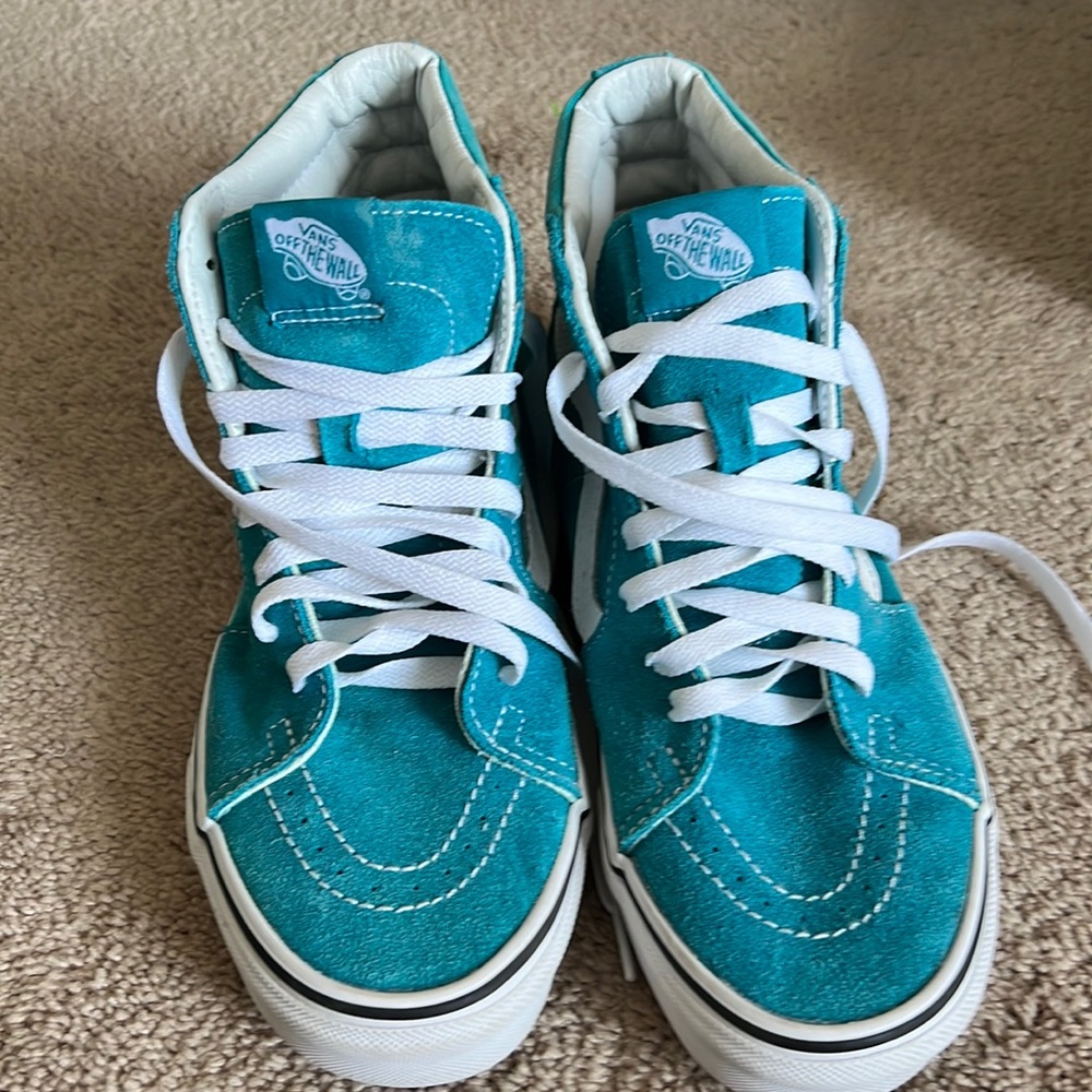 Blue high top vans